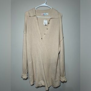 NWT Free People Picnic Sweater Romper in Natural